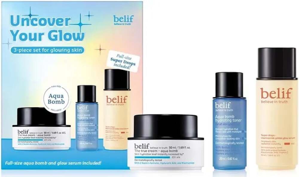 belif Uncover Your Glow 3-Piece Skincare Set